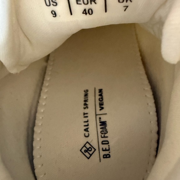 Call It Spring White and Tan High-Top Sneakers - Picture 4 of 5